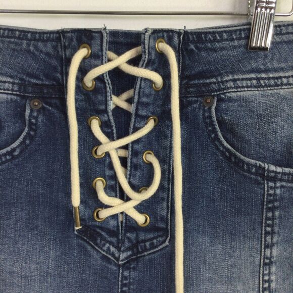 O'Neill Womens Marina Jean Shorts Denim Dark Wash Blue Grass Wash Size 27 NWT - Picture 10 of 16